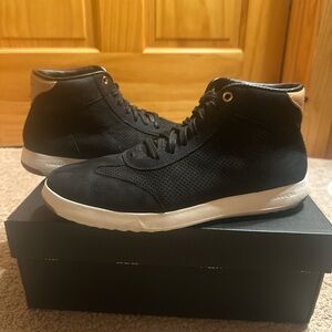 Cole Haan Black and Tan High-Top Sneakers